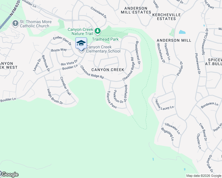 map of restaurants, bars, coffee shops, grocery stores, and more near 10200 Peekston Drive in Austin
