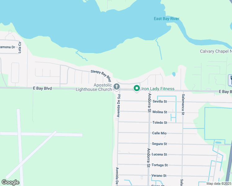 map of restaurants, bars, coffee shops, grocery stores, and more near 8057 East Bay Boulevard in Navarre