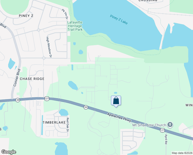 map of restaurants, bars, coffee shops, grocery stores, and more near 5551 Leaning Oak Trail in Tallahassee