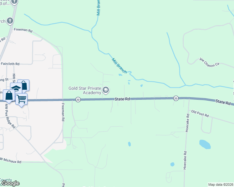 map of restaurants, bars, coffee shops, grocery stores, and more near 12257 Highway 20 in Bristol