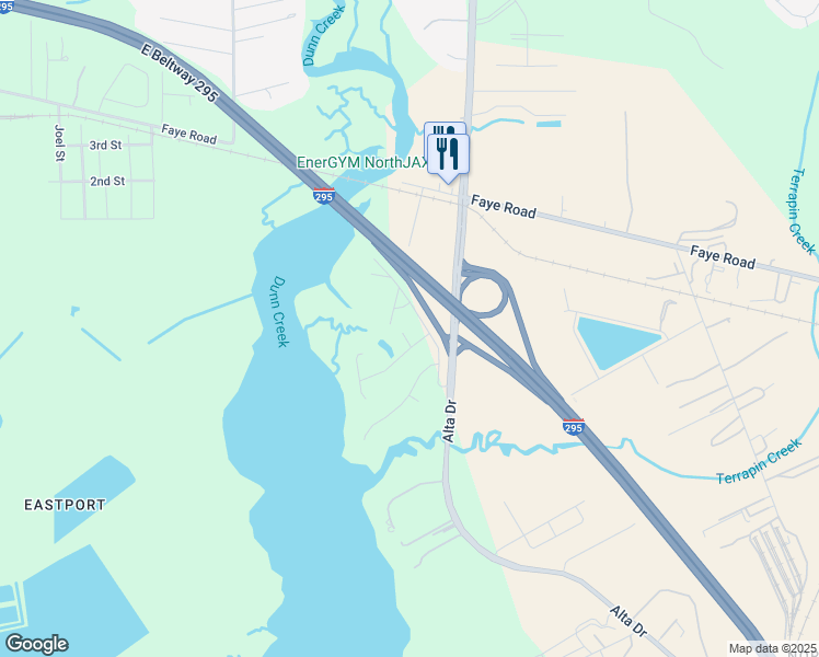 map of restaurants, bars, coffee shops, grocery stores, and more near 11087 Heatherly Oaks Court in Jacksonville