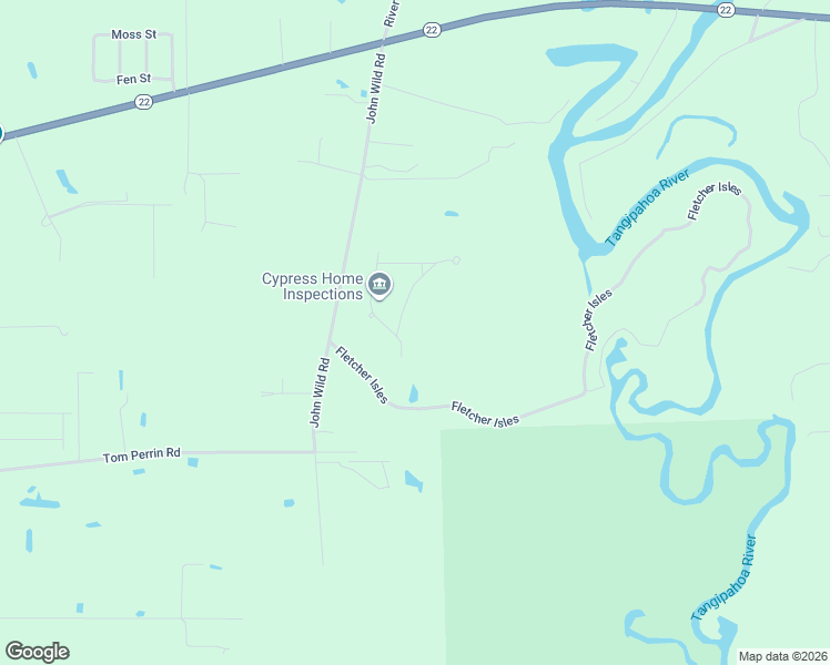 map of restaurants, bars, coffee shops, grocery stores, and more near 39480 John Wild Road in Ponchatoula