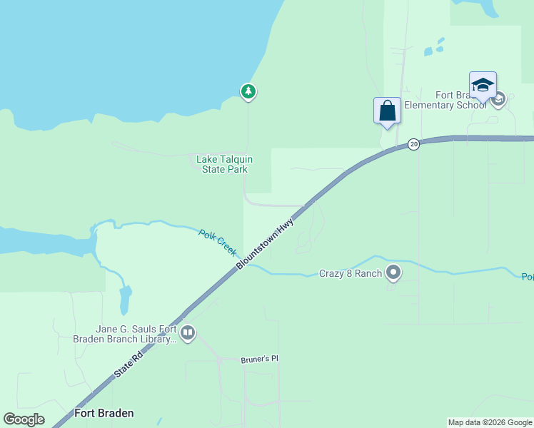map of restaurants, bars, coffee shops, grocery stores, and more near 14829 Jack Vause Landing Road in Tallahassee
