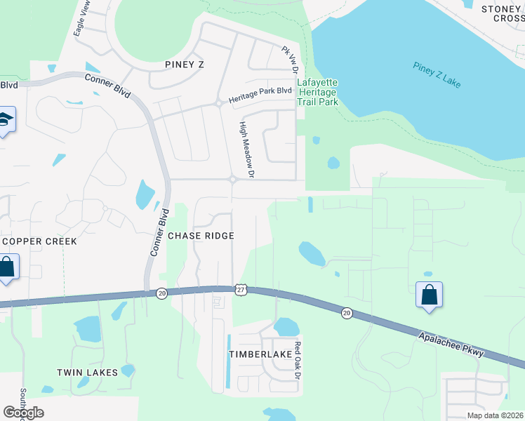 map of restaurants, bars, coffee shops, grocery stores, and more near 1125 Tapley Trail in Tallahassee