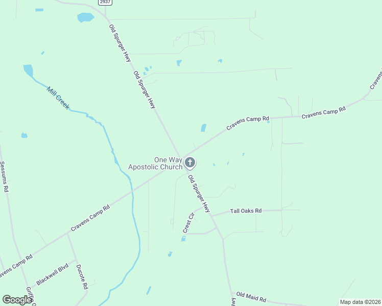 map of restaurants, bars, coffee shops, grocery stores, and more near 10040 Cravens Camp Road in Silsbee