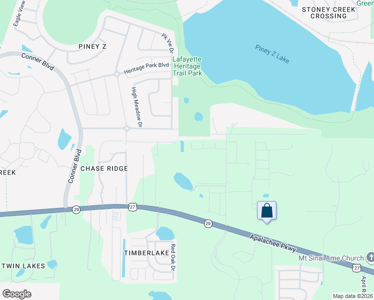 map of restaurants, bars, coffee shops, grocery stores, and more near 1112 Dreamcatcher Court in Tallahassee
