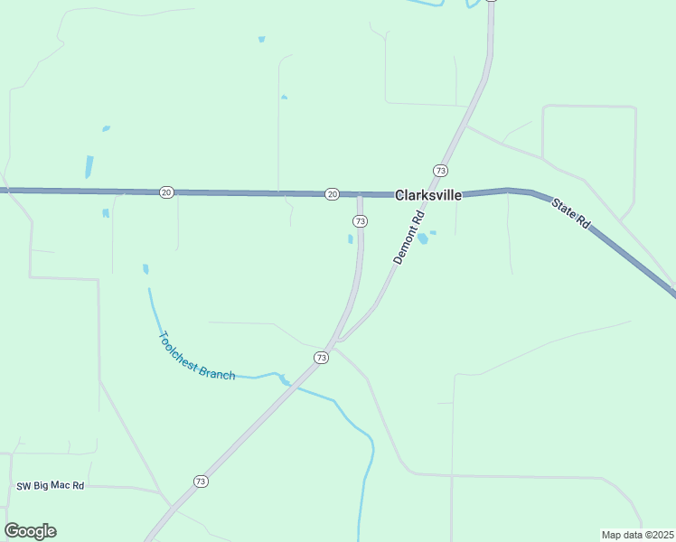 map of restaurants, bars, coffee shops, grocery stores, and more near 17842 Highway 73 in Clarksville
