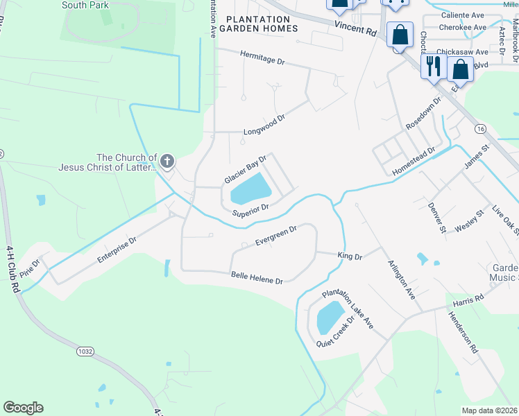 map of restaurants, bars, coffee shops, grocery stores, and more near 8099 Superior Drive in Denham Springs