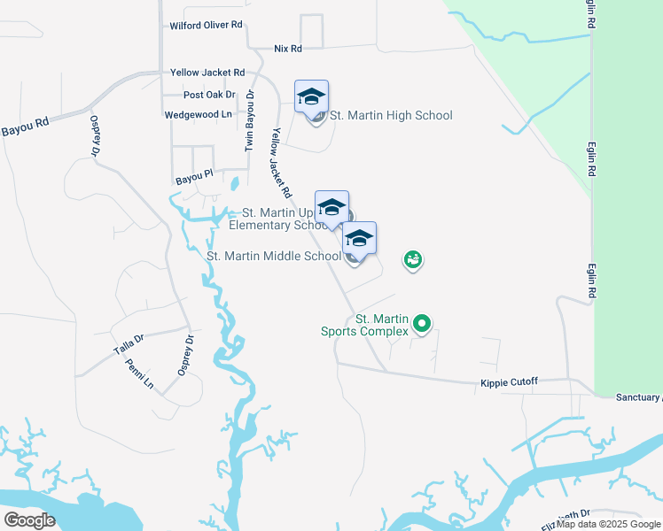 map of restaurants, bars, coffee shops, grocery stores, and more near 10900 Yellow Jacket Road in Ocean Springs
