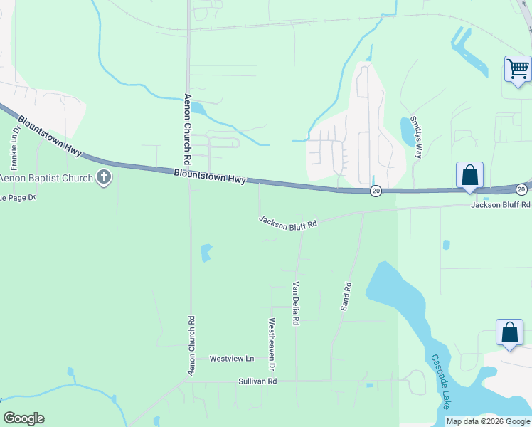 map of restaurants, bars, coffee shops, grocery stores, and more near 5518 Jackson Bluff Road in Tallahassee