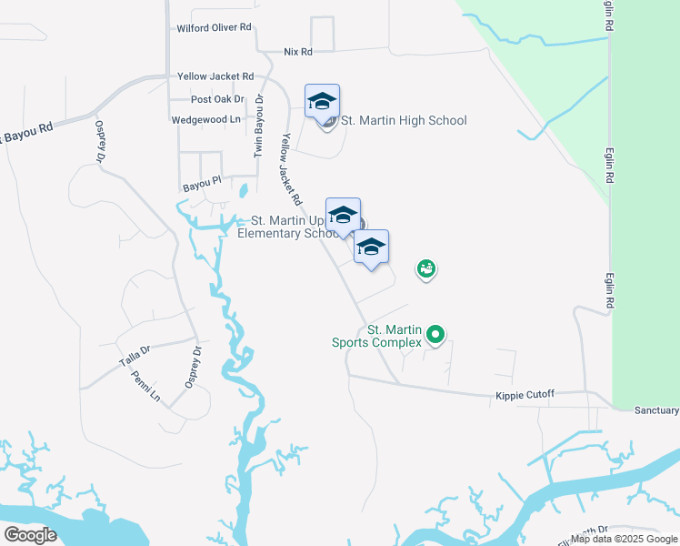map of restaurants, bars, coffee shops, grocery stores, and more near 10910 Yellow Jacket Road in Ocean Springs