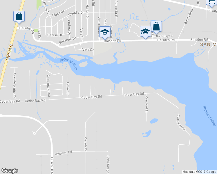 map of restaurants, bars, coffee shops, grocery stores, and more near 901 Cedar Bay Road in Jacksonville