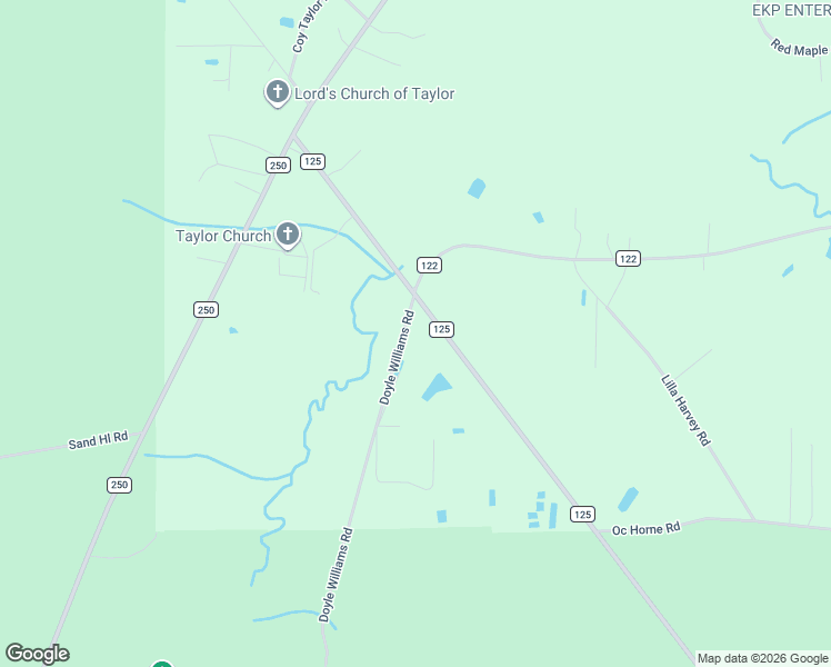 map of restaurants, bars, coffee shops, grocery stores, and more near 22535 Doyle Williams Road in Sanderson