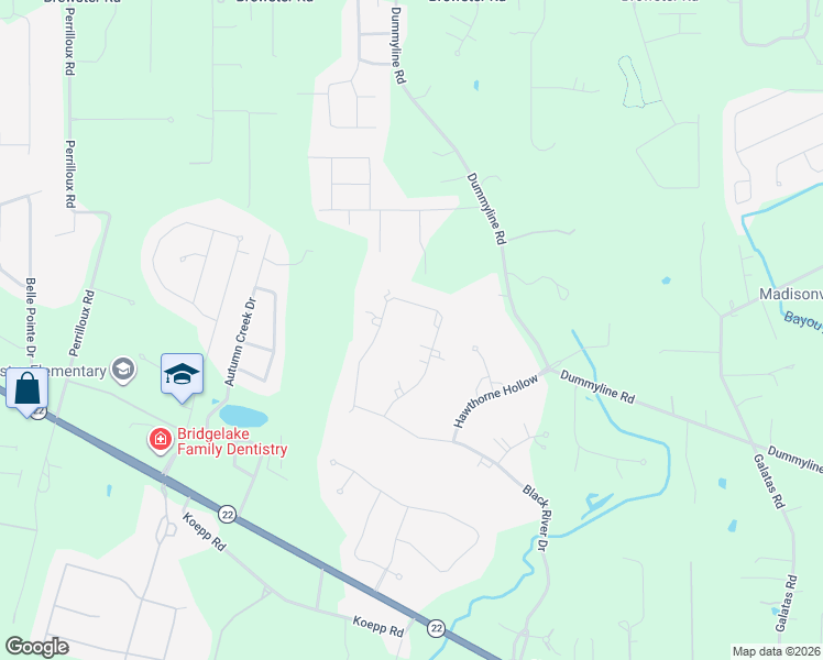 map of restaurants, bars, coffee shops, grocery stores, and more near 561 Pelican Ridge Drive in Madisonville