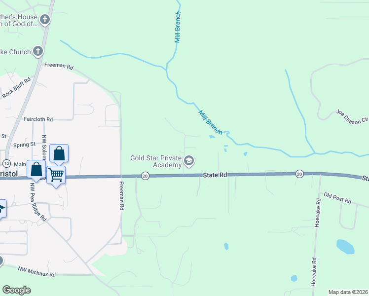 map of restaurants, bars, coffee shops, grocery stores, and more near Miller Road in Bristol