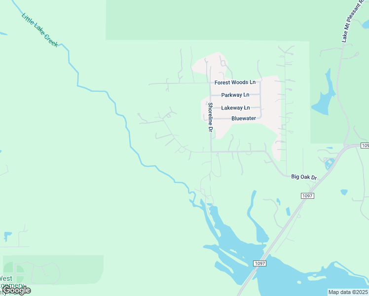 map of restaurants, bars, coffee shops, grocery stores, and more near 7806 Big Oak Drive in Montgomery