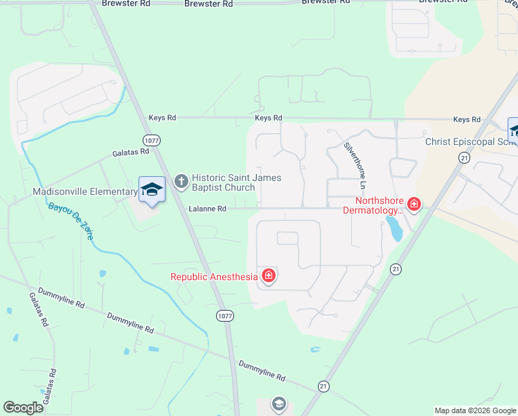 map of restaurants, bars, coffee shops, grocery stores, and more near 100 Oakview Drive in Madisonville