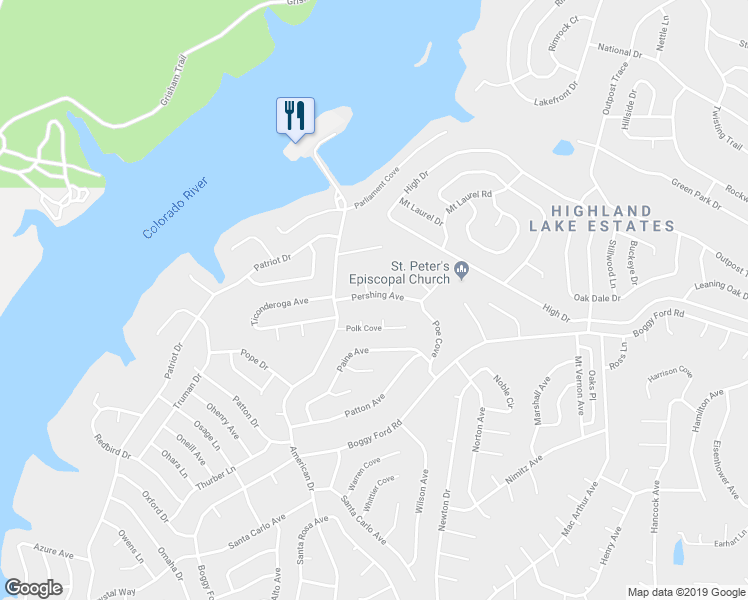 map of restaurants, bars, coffee shops, grocery stores, and more near 3200 Plymouth Cove in Leander