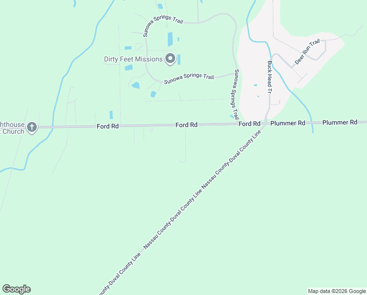 map of restaurants, bars, coffee shops, grocery stores, and more near 10519 Ford Road in Bryceville