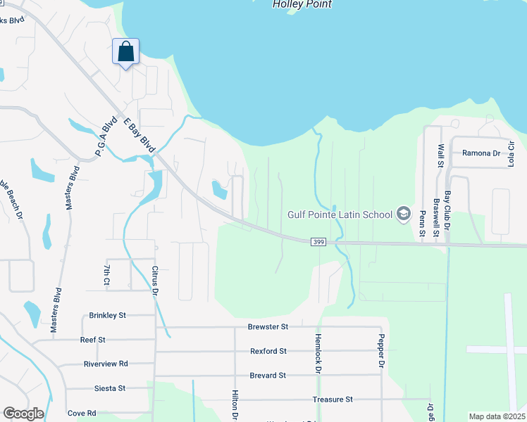 map of restaurants, bars, coffee shops, grocery stores, and more near 2741 Grand Bay Court in Navarre
