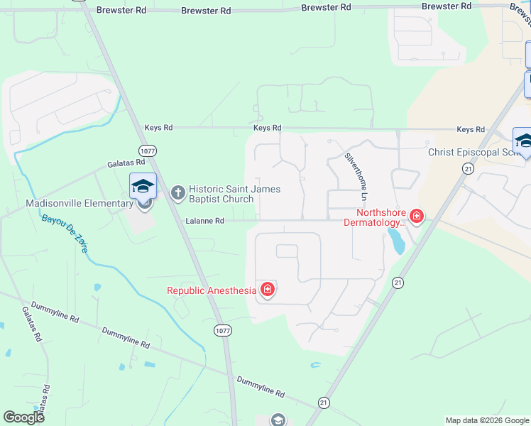 map of restaurants, bars, coffee shops, grocery stores, and more near 100 Oakview Drive in Madisonville