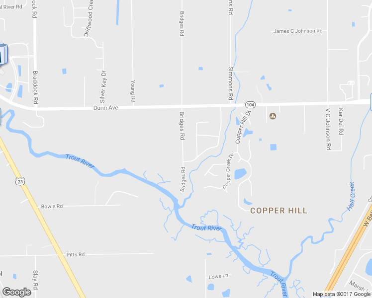 map of restaurants, bars, coffee shops, grocery stores, and more near 11033 Bridges Road in Jacksonville