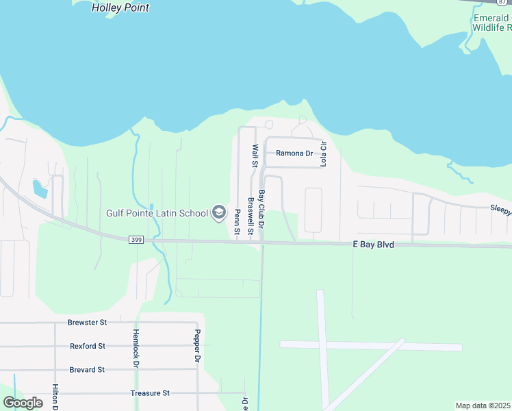 map of restaurants, bars, coffee shops, grocery stores, and more near 2771 Bay Club Drive in Navarre
