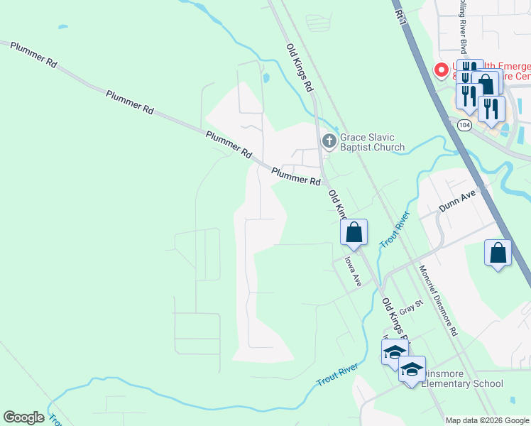 map of restaurants, bars, coffee shops, grocery stores, and more near 7725 Brandon Court in Jacksonville