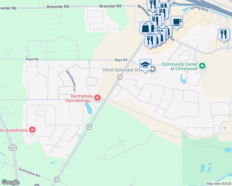 map of restaurants, bars, coffee shops, grocery stores, and more near 116 Kanawha Court in Covington