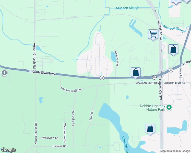 map of restaurants, bars, coffee shops, grocery stores, and more near 5166-5234 Blountstown Highway in Tallahassee