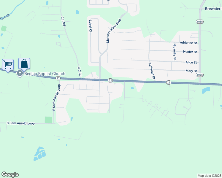 map of restaurants, bars, coffee shops, grocery stores, and more near 39708 Summer Lane in Ponchatoula