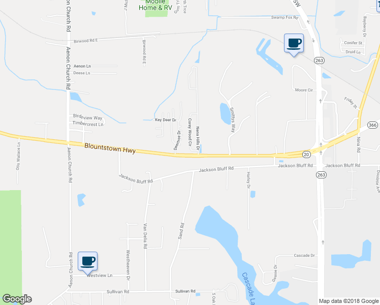 map of restaurants, bars, coffee shops, grocery stores, and more near 1724 Corey Wood Circle in Tallahassee