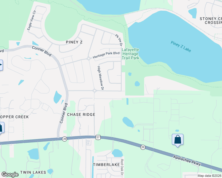 map of restaurants, bars, coffee shops, grocery stores, and more near 4874 Planters Ridge Drive in Tallahassee