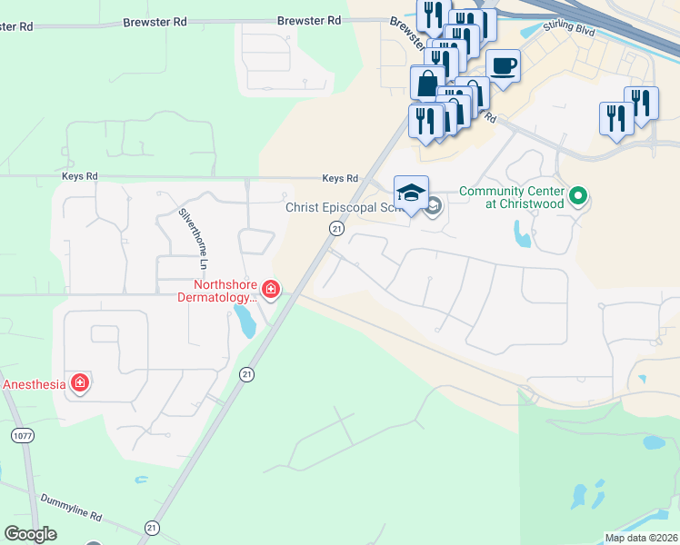 map of restaurants, bars, coffee shops, grocery stores, and more near 116 Kanawha Court in Covington