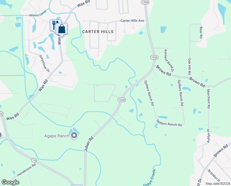 map of restaurants, bars, coffee shops, grocery stores, and more near 10128 Jon Henri Street in Denham Springs