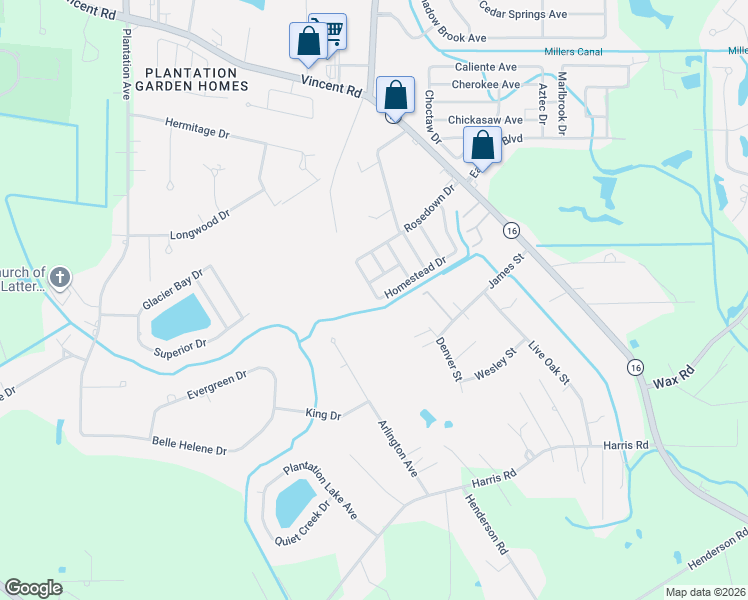 map of restaurants, bars, coffee shops, grocery stores, and more near 8666 Nottaway St in Denham Springs