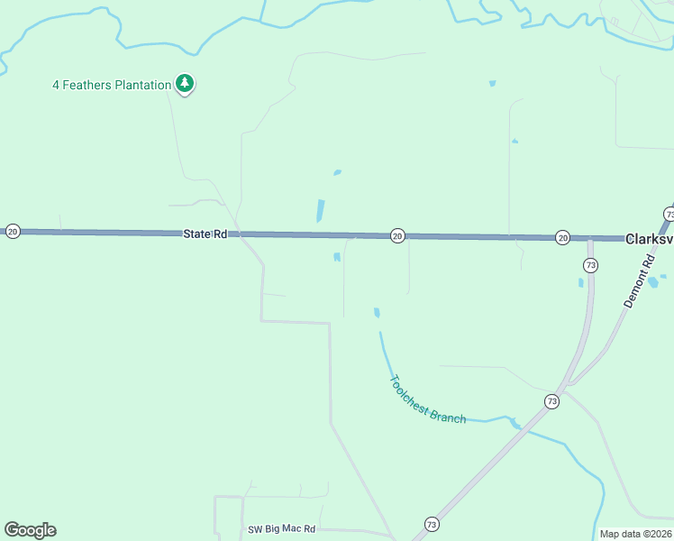 map of restaurants, bars, coffee shops, grocery stores, and more near 16256 Southwest Post Office Road in Clarksville