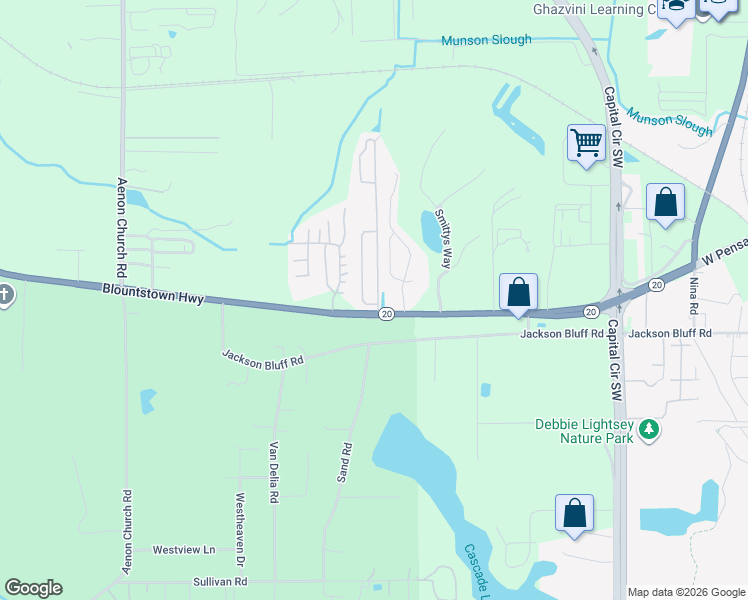 map of restaurants, bars, coffee shops, grocery stores, and more near 2026 Nena Hills Drive in Tallahassee