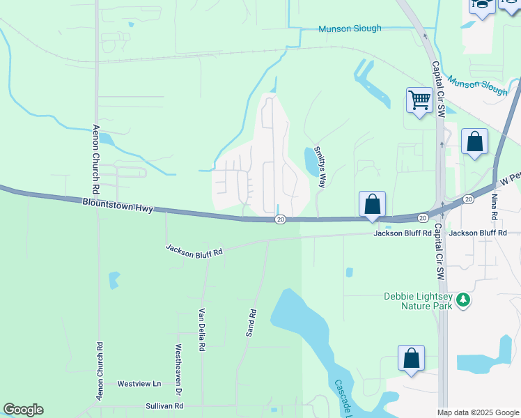map of restaurants, bars, coffee shops, grocery stores, and more near 1712 Corey Wood Circle in Tallahassee