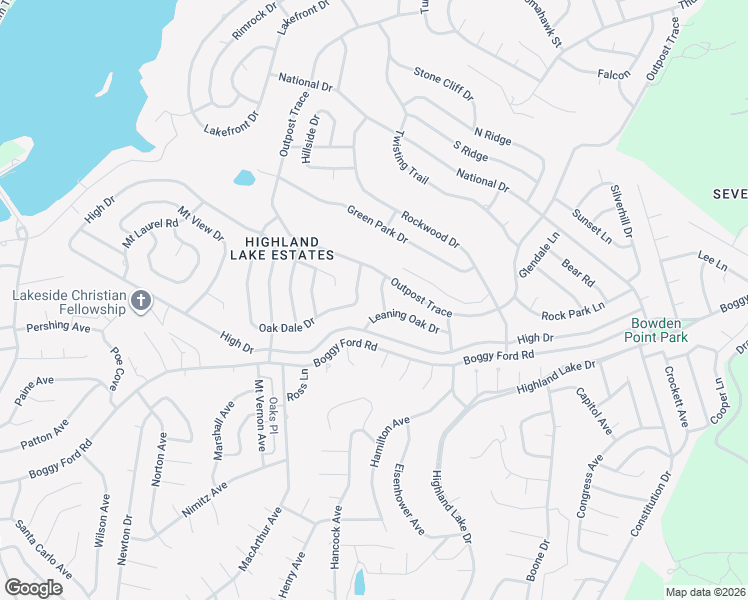 map of restaurants, bars, coffee shops, grocery stores, and more near 20807 Leaning Oak Drive in Lago Vista