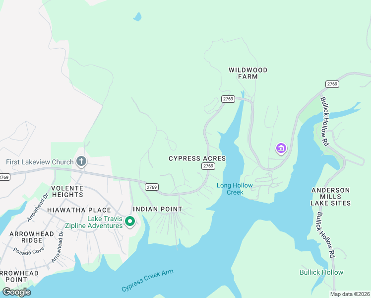 map of restaurants, bars, coffee shops, grocery stores, and more near 8141 Lake Mountain Lane in Leander