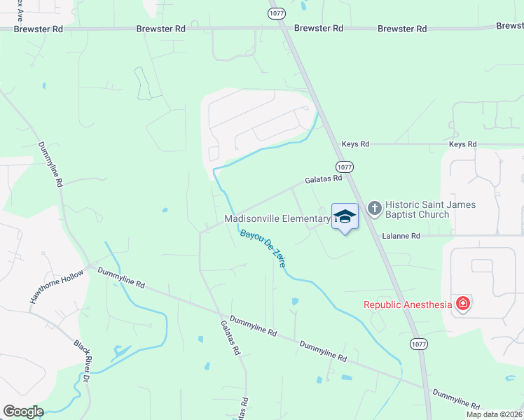 map of restaurants, bars, coffee shops, grocery stores, and more near 209 Galatas Road in Madisonville