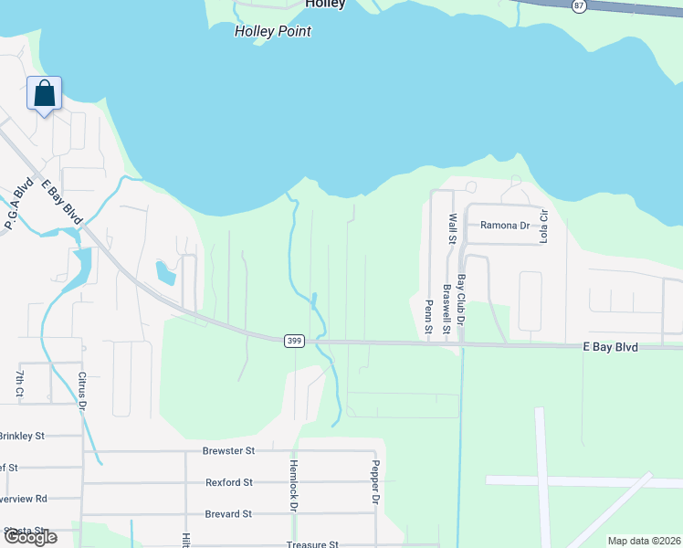 map of restaurants, bars, coffee shops, grocery stores, and more near 2750 Teepee Road in Navarre