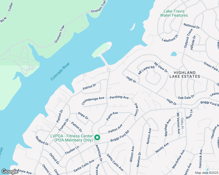 map of restaurants, bars, coffee shops, grocery stores, and more near 3200 Pitt Cove in Lago Vista
