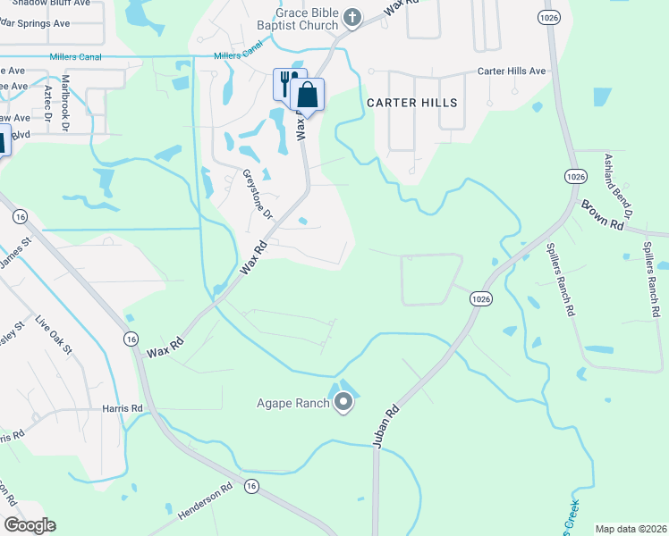 map of restaurants, bars, coffee shops, grocery stores, and more near 9776 Walker Lane in Denham Springs