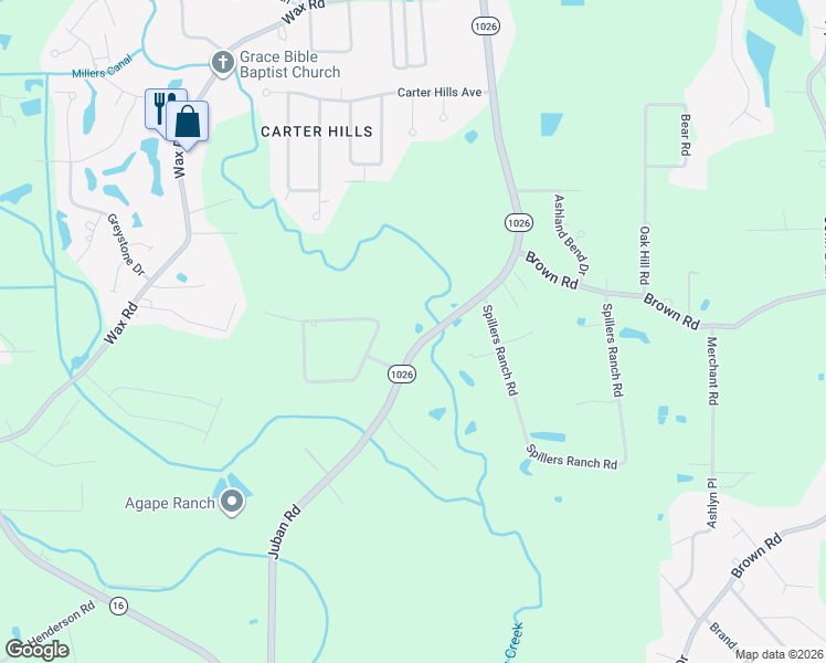 map of restaurants, bars, coffee shops, grocery stores, and more near 10111 Cloverdale Street in Denham Springs