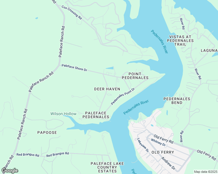 map of restaurants, bars, coffee shops, grocery stores, and more near 107 Paleface Point Drive in Spicewood