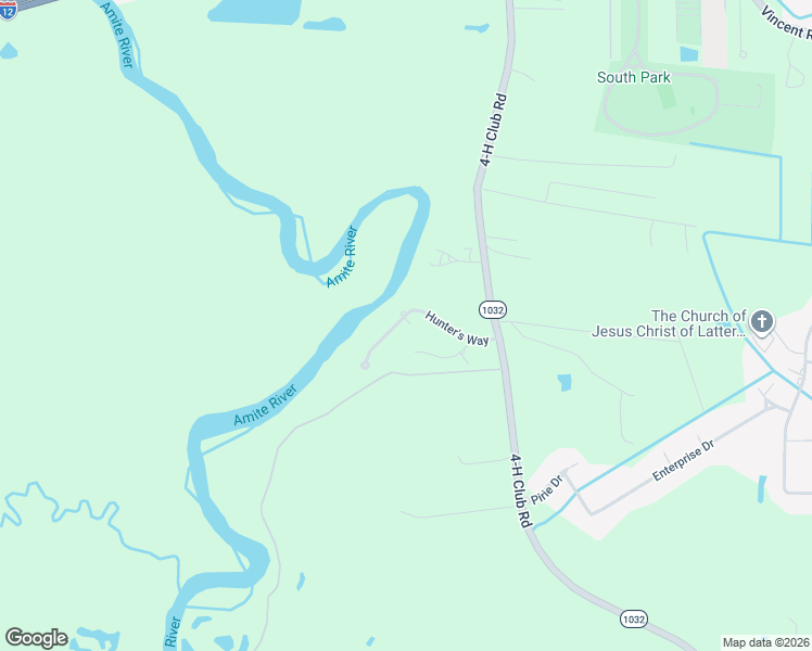 map of restaurants, bars, coffee shops, grocery stores, and more near 6971 Hunter's Way in Denham Springs