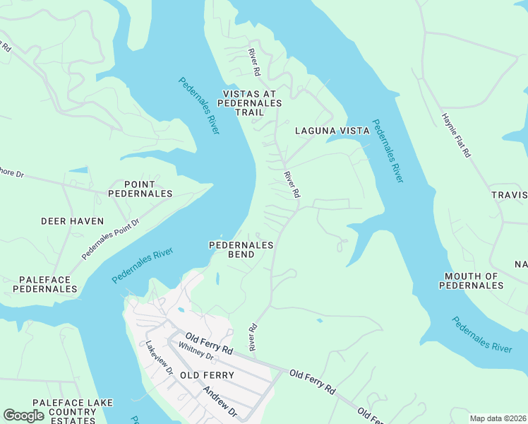 map of restaurants, bars, coffee shops, grocery stores, and more near 25100 River Road in Spicewood