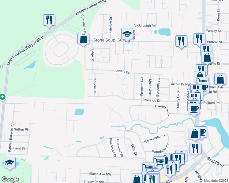 map of restaurants, bars, coffee shops, grocery stores, and more near 10 Tanglewood Circle in Fort Walton Beach